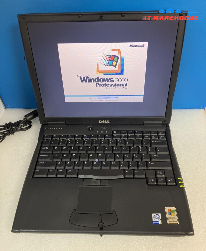 Vintage Dell Latitude 14'' Laptop Pentium III CPU 512MB RAM 20gb  HDD Win 2000 ~