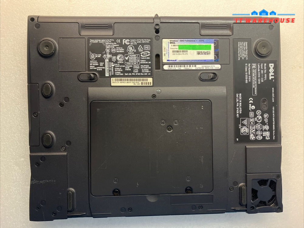 Vintage Dell Latitude 14'' Laptop Pentium III CPU 512MB RAM 20gb  HDD Win 2000 ~