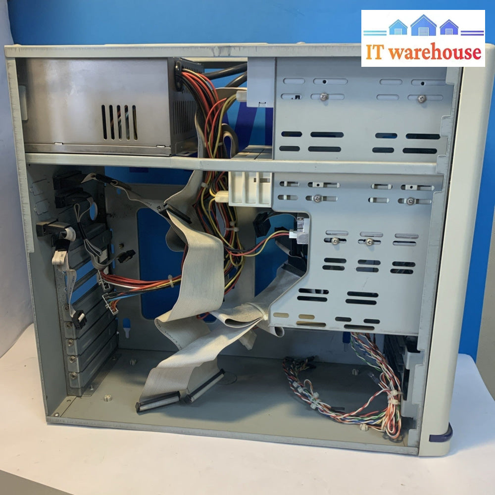 Vintage ~ Desktop PC Case  w/PSU + CD-ROM + Zip drive +Floppy Drive  (screws)