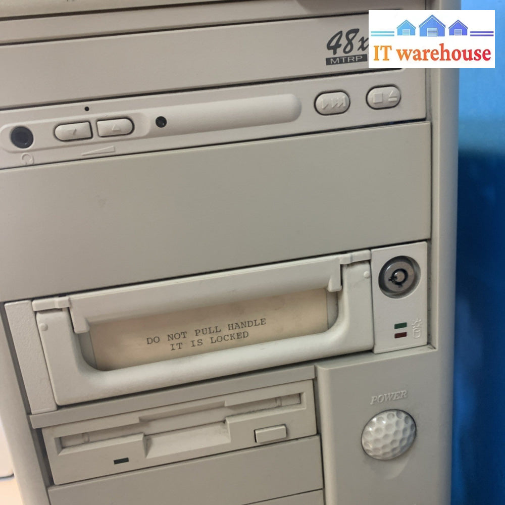 Vintage ~ Desktop PC Case  w/PSU + CD-ROM + Zip drive +Floppy Drive  (screws)