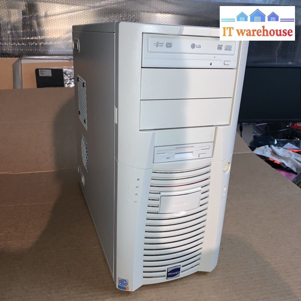 Vintage ~ Desktop PC Case   (With PSU + DVD-ROM + floppy Drive + Screws)