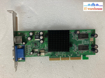 Vintage EVGA Geforce4 NV18-A2 64MB 8X DDR1 AGP Graphics Video Card MX-440-8X ~