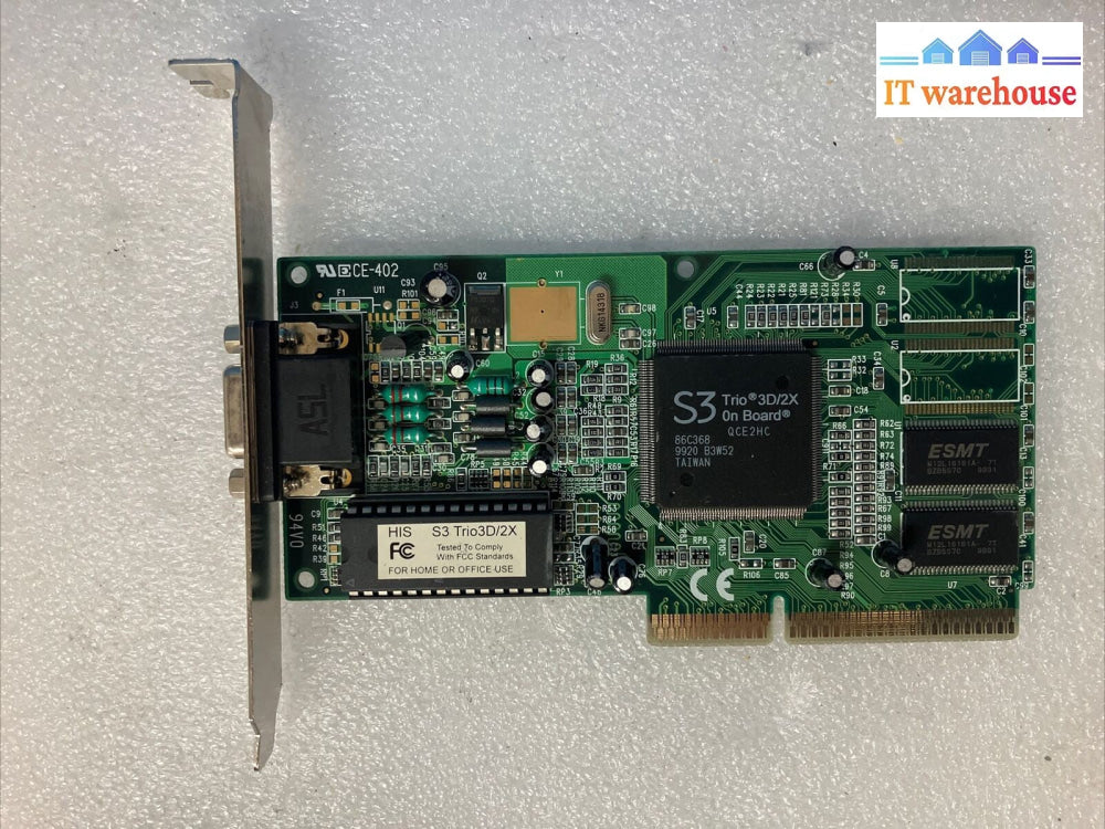 ~ Vintage Generic - Video Card AGP HIS S3 Trio3D/2X CE-402 4362D400 - S3Trio3D2X
