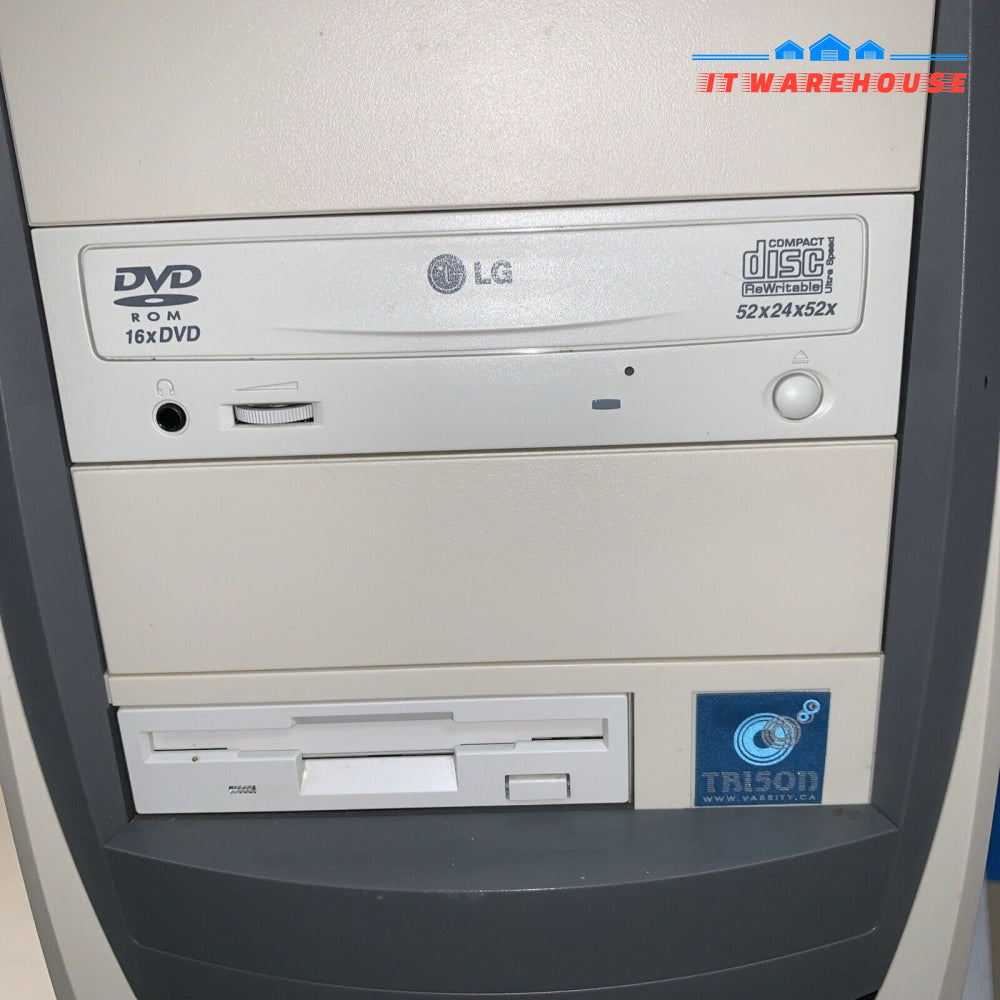 Vintage ~ HP Compaq Desktop PC Case w/PSU + DVD-ROM +Floppy Drive (Year 2003)