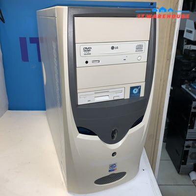 Vintage ~ HP Compaq Desktop PC Case w/PSU + DVD-ROM +Floppy Drive (Year 2003)