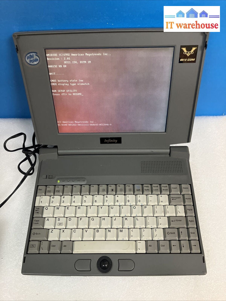 ~ Vintage Infinity PN325 Notebook Intel CPU (No Hard Disk Drive, Read)
