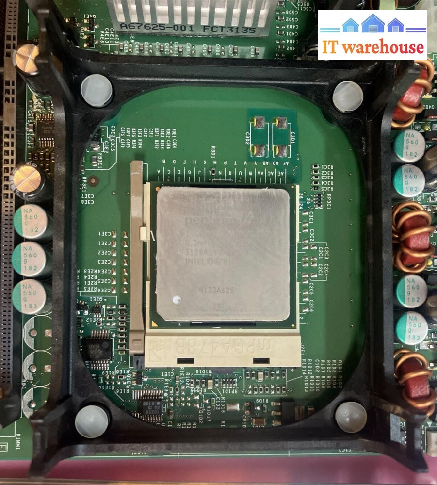 Vintage Intel A56423 -201 Motherboard DB9 DB25 Port W/ Pentium CPU & IO Shield ~