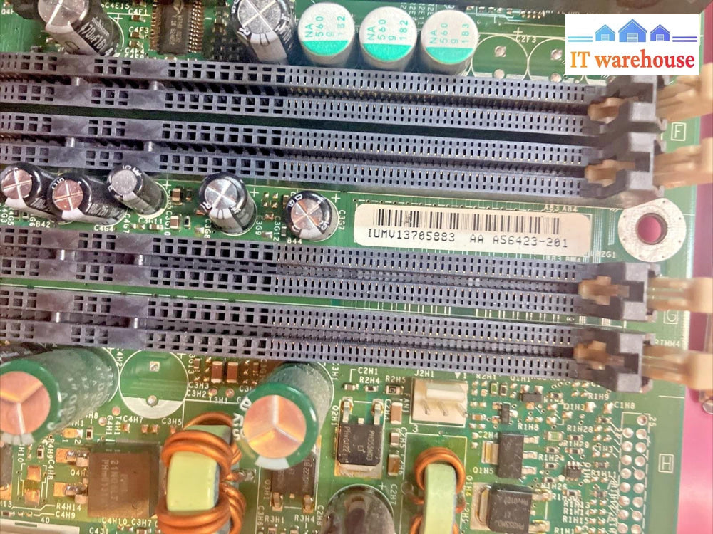 Vintage Intel A56423 -201 Motherboard DB9 DB25 Port W/ Pentium CPU & IO Shield ~