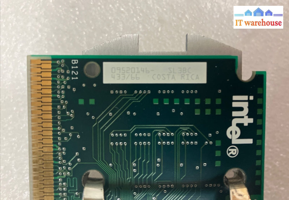 Vintage Intel Celeron 433Mhz 128Kb Cpu Processor Sl3Bc With Heatsink & Fan ~