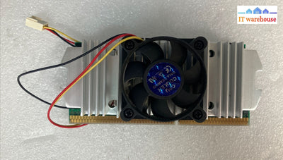 Vintage Intel Celeron 433Mhz 128Kb Cpu Processor Sl3Bc With Heatsink & Fan ~