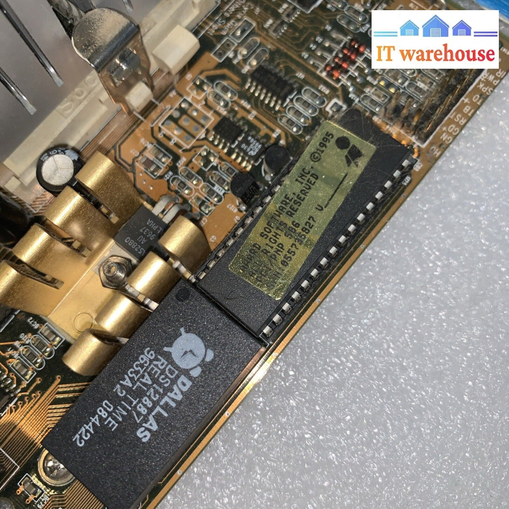Vintage ~ Intel P55C Intel Pentium 166Mhz Cpu 48Mb Ram Motherboard Tested