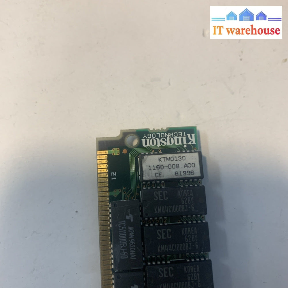 Vintage Kingston KTM 8000/M70 KTM-0130 KTM0130 8Meg 70ns 72-Pin SIMM 8MB Memory