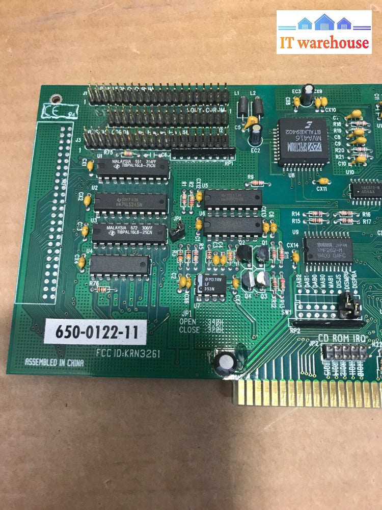 Vintage KTL Research Limited Sound Card 3261 （650-0122-11) Sound Card