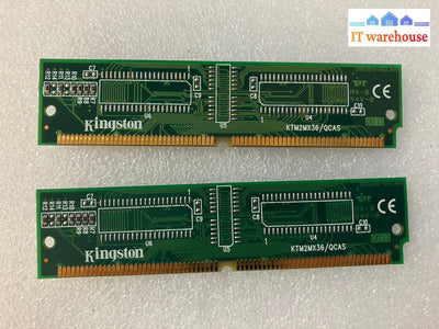 ~(Vintage) Lot Of 2 Ktm2Mx36/Qcas Kingston 8Mb 60Ns 72-Pin Simm Memory Module