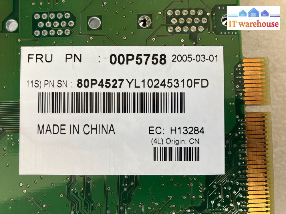 Vintage Matrox Ibm Fru: 00P5758 Pci Graphics Accelerator P/N 80P4527 H13284 ~
