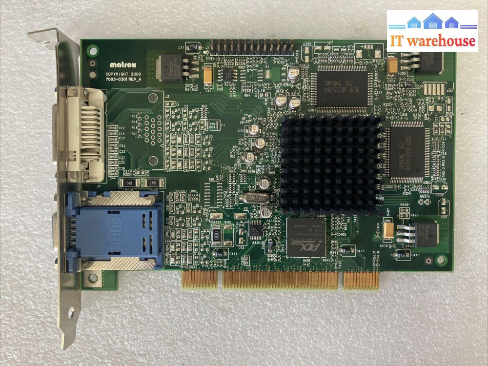 Vintage Matrox Ibm Fru: 00P5758 Pci Graphics Accelerator P/N 80P4527 H13284 ~