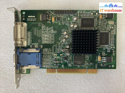 Vintage Matrox Ibm Fru: 00P5758 Pci Graphics Accelerator P/N 80P4527 H13284 ~