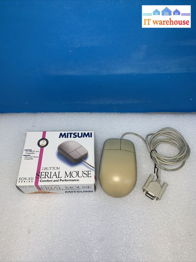 Vintage - Mitsumi 2 Button Serial Mouse Ecm-S31 For Ibm Apple Pc Computer 1996