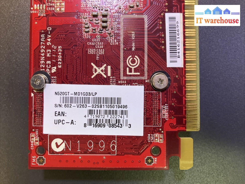 Vintage Msi Geforce Gt 520 (Fermi) 1Gb Ddr3 Pci Express 2.0 X16 Ready Video ~