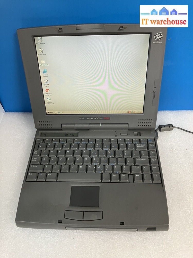 ~Vintage Nec Versa Pc-6200-81703 11.5’ Laptop Pentium Cpu 48Mb Ram 1Gb Windows98