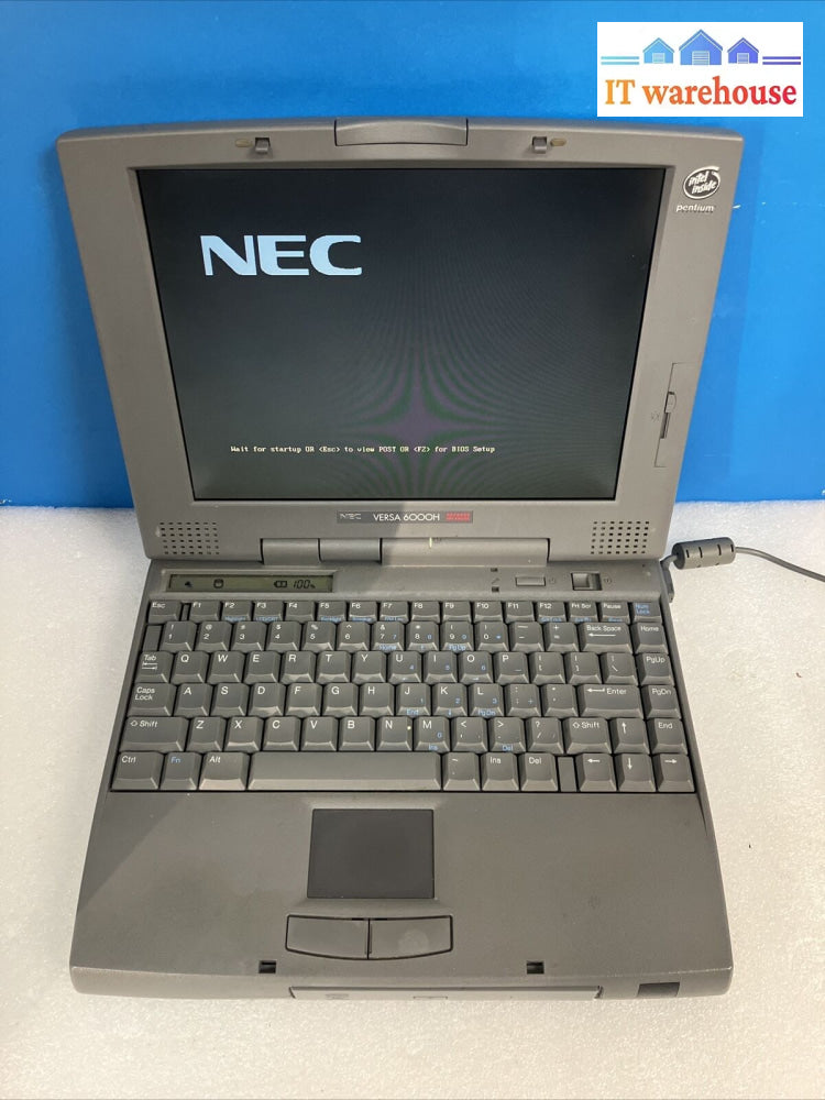~Vintage Nec Versa Pc-6200-81703 11.5’ Laptop Pentium Cpu 48Mb Ram 1Gb Windows98