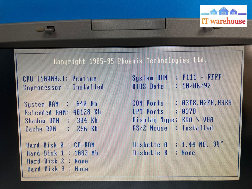 ~Vintage Nec Versa Pc-6200-81703 11.5’ Laptop Pentium Cpu 48Mb Ram 1Gb Windows98