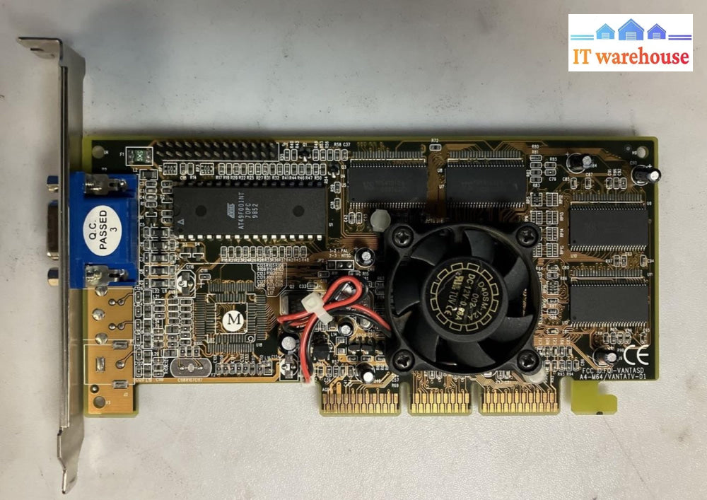 Vintage Nvidia VANTA A4-M64 VANTASD / VANTATV-D1 AGP Graphics Card AM64D1-32M ~