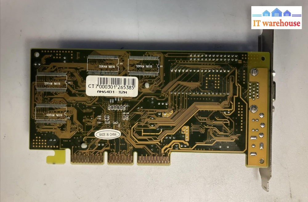 Vintage Nvidia VANTA A4-M64 VANTASD / VANTATV-D1 AGP Graphics Card AM64D1-32M ~