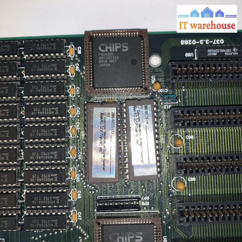Vintage PC Motherboard 1980s 286 CPU 037-3.3-0288