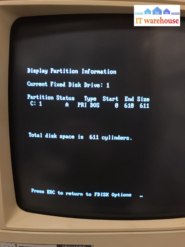 Vintage Samsung S330 8086 Computer & Mini.micro Mm-1453M1 Ega Monitor Kb + Ms