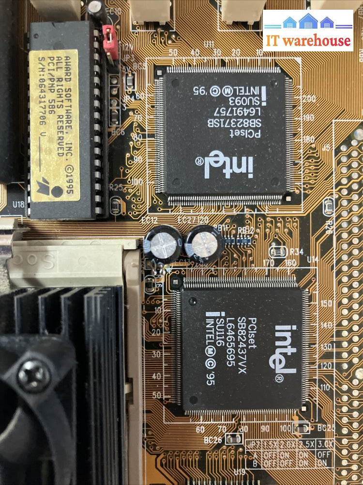 Vintage Socket 7 Loaded Motherboard With Cpu And Memory ~