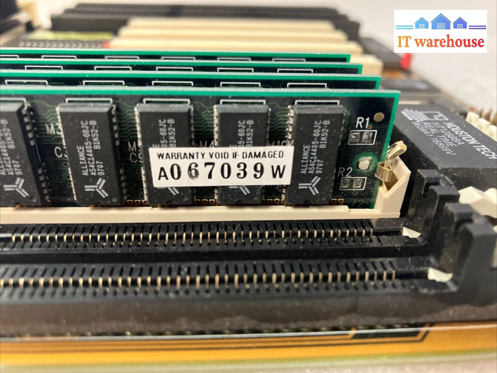 Vintage Socket 7 Loaded Motherboard With Cpu And Memory ~