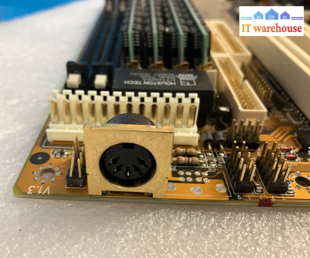 Vintage Socket 7 Loaded Motherboard With Cpu And Memory ~