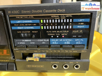 ~ Vintage TEAC W-430C Stereo Double Tape Cassette , DOLBY B C NR.