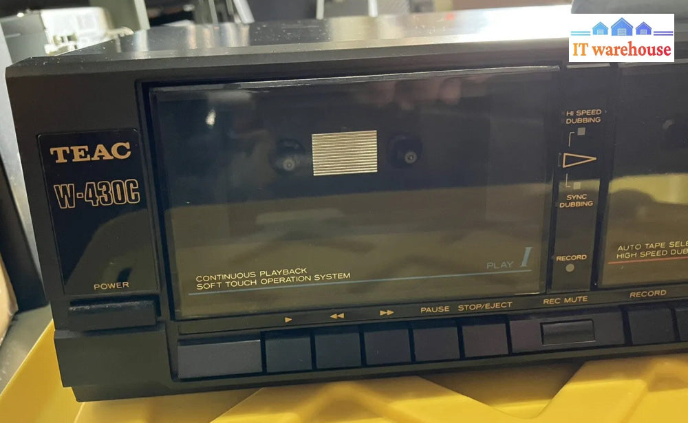 ~ Vintage TEAC W-430C Stereo Double Tape Cassette , DOLBY B C NR.