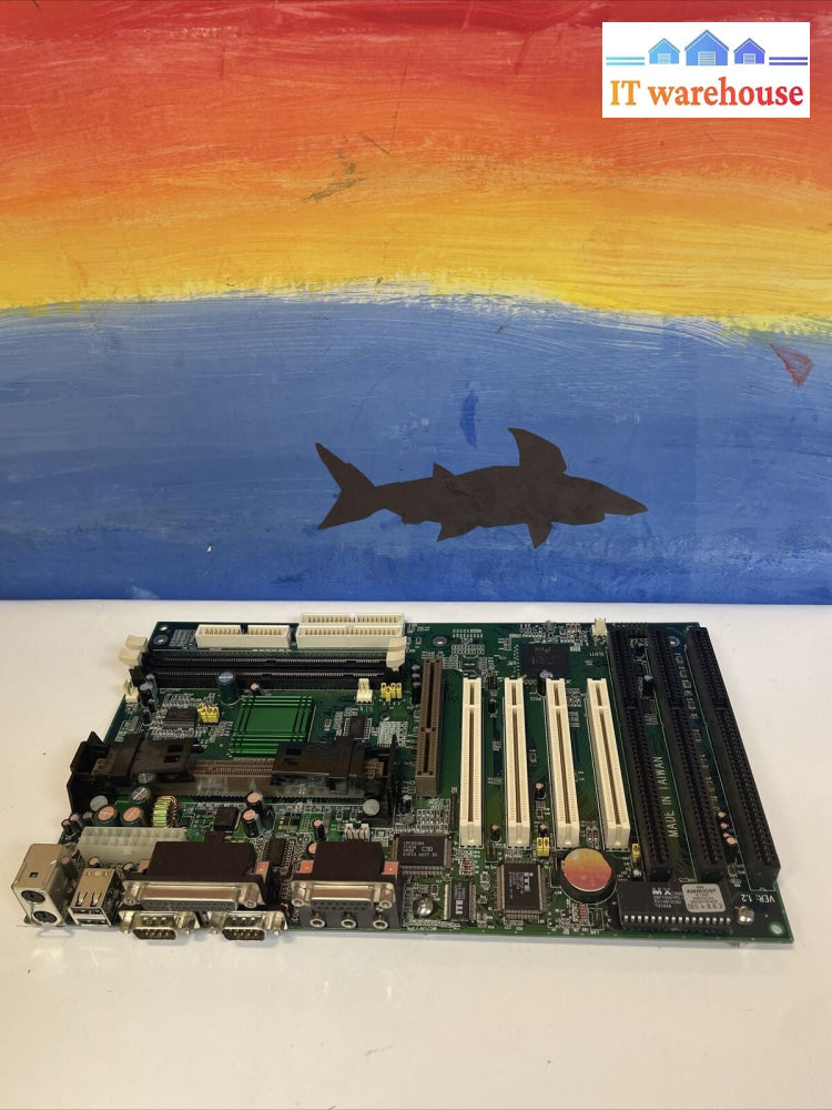 Vintage Tekcon desktop PC MotherBoard slot 1 REV 1.2 with 3x ISA 4x PCI 