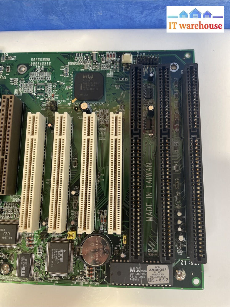 Vintage Tekcon desktop PC MotherBoard slot 1 REV 1.2 with 3x ISA 4x PCI 