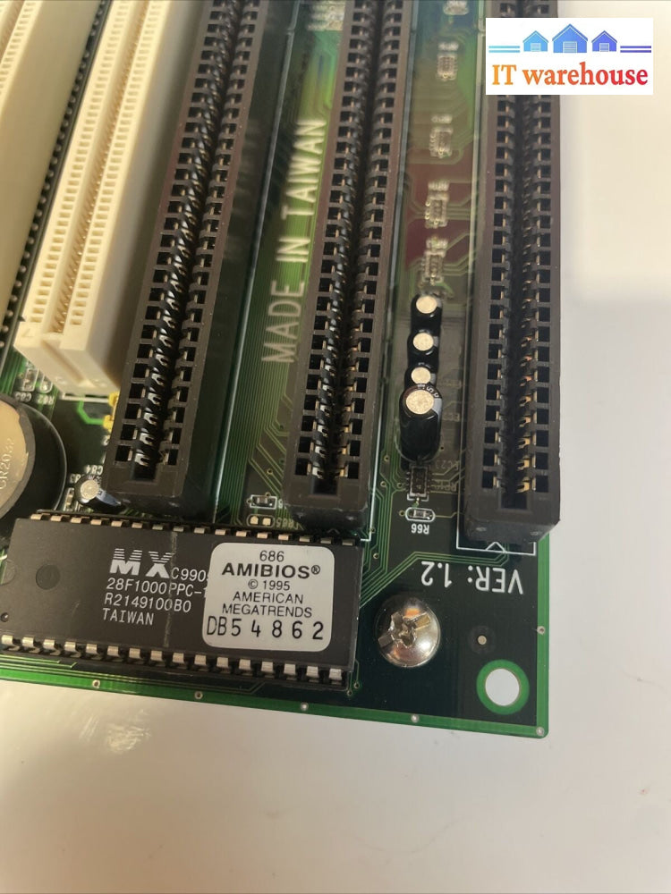 Vintage Tekcon desktop PC MotherBoard slot 1 REV 1.2 with 3x ISA 4x PCI 