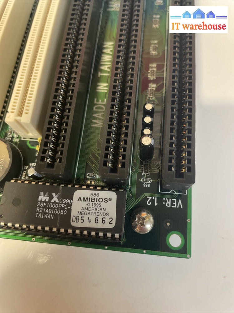 Vintage Tekcon Desktop Pc Motherboard Slot 1 Rev 1.2 With 3X Isa 4X Pci
