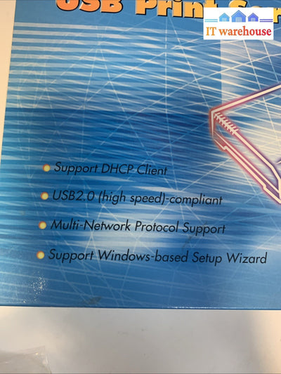 Vintage USB Print Server (windows Me/ 9x/NT/2K/XP, Mac 8.1 Or Later, Linux LPR )