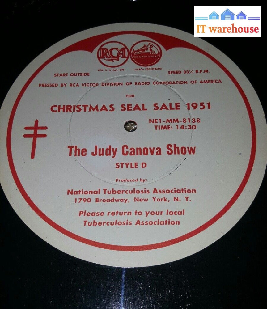 Vinyl record - The Judy Canova Show -The Roy Rogers Show-Christmas Sale 1951 @@@
