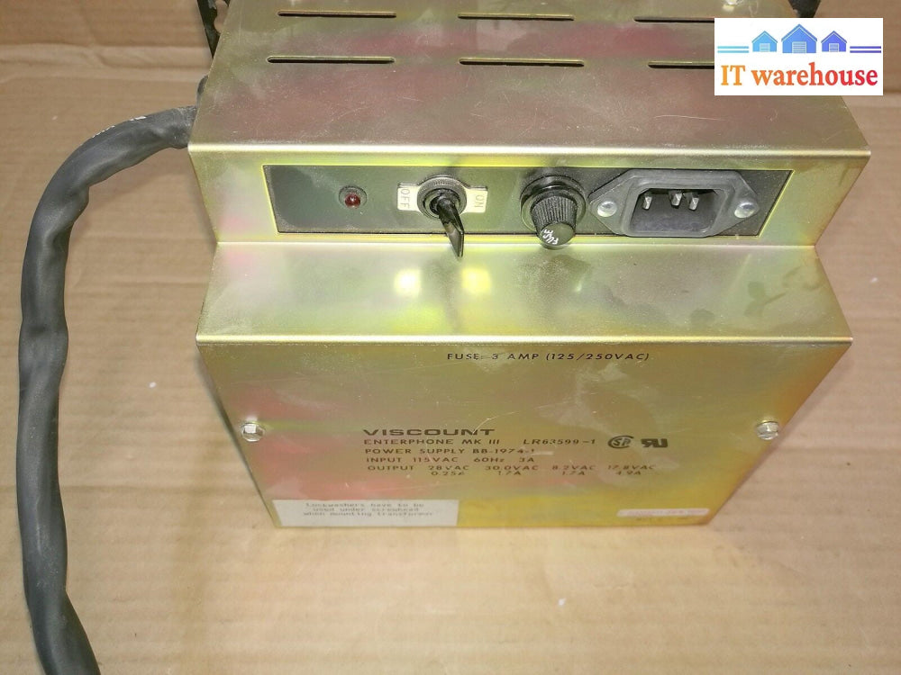 + VISCOUNT enterphone MK III LR63599-1 Power Supply BB-1974-1