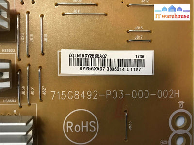 Vizio E65-E1 LED Driver LNTVGY25GXAG7 715G8492-P03-000-002H