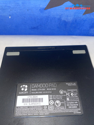 Wacom Bamboo Pad Wireless Touchpad with Stylus (No Receiver)- CTH300K