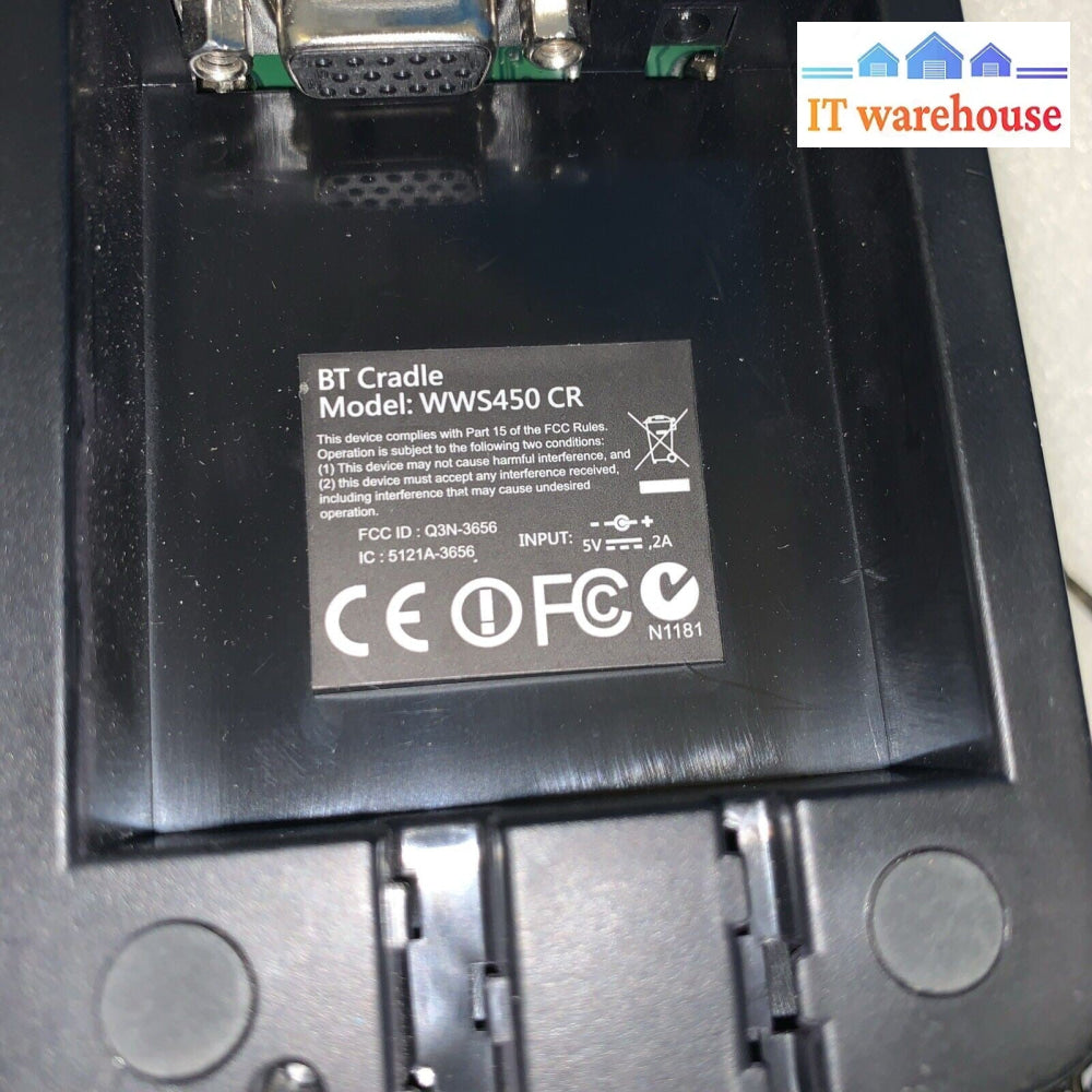 Wasp Barcode WWS450 WWS 450 BT Cradle & Charger ( No Scanner)
