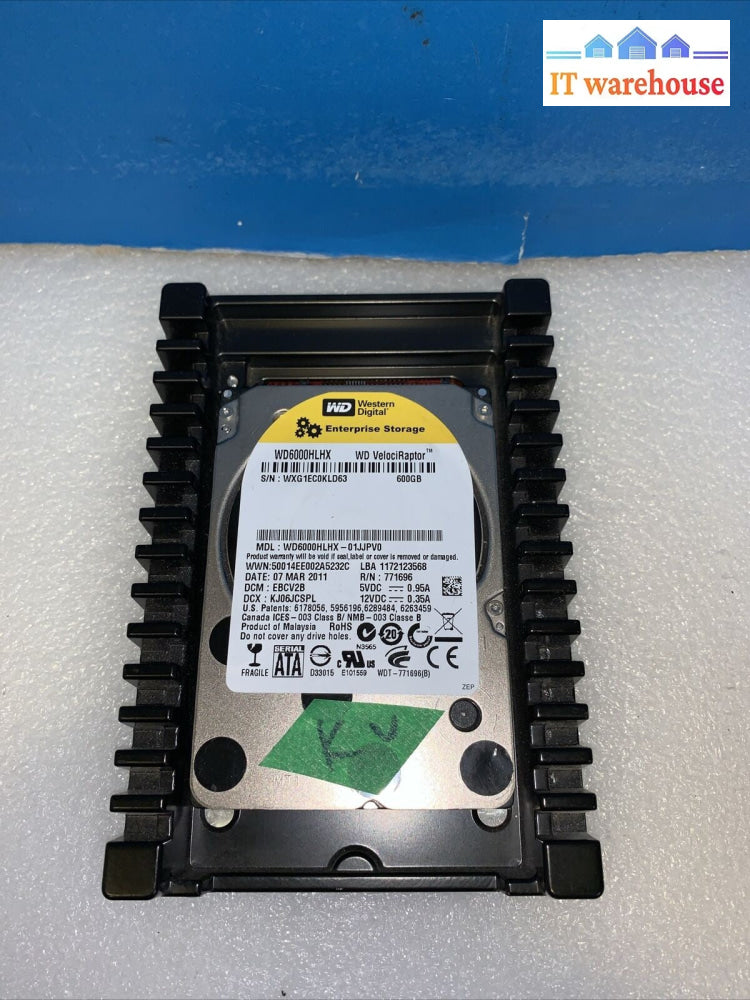 WD VELOCIRAPTOR 600GB HDD 10K HARD DRIVE 10K 3.5" 2.5" WD6000HLHX   (1000+ days)