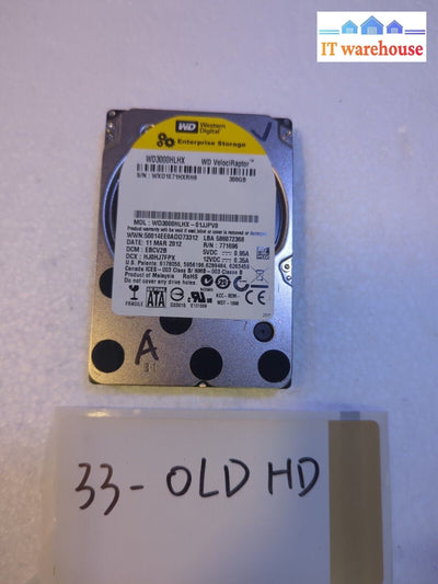 - WD WD3000HLHX VelociRaptor 300GB HDD 10K RPM SATAIII 6Gbs 32MB 2.5" Hard Drive