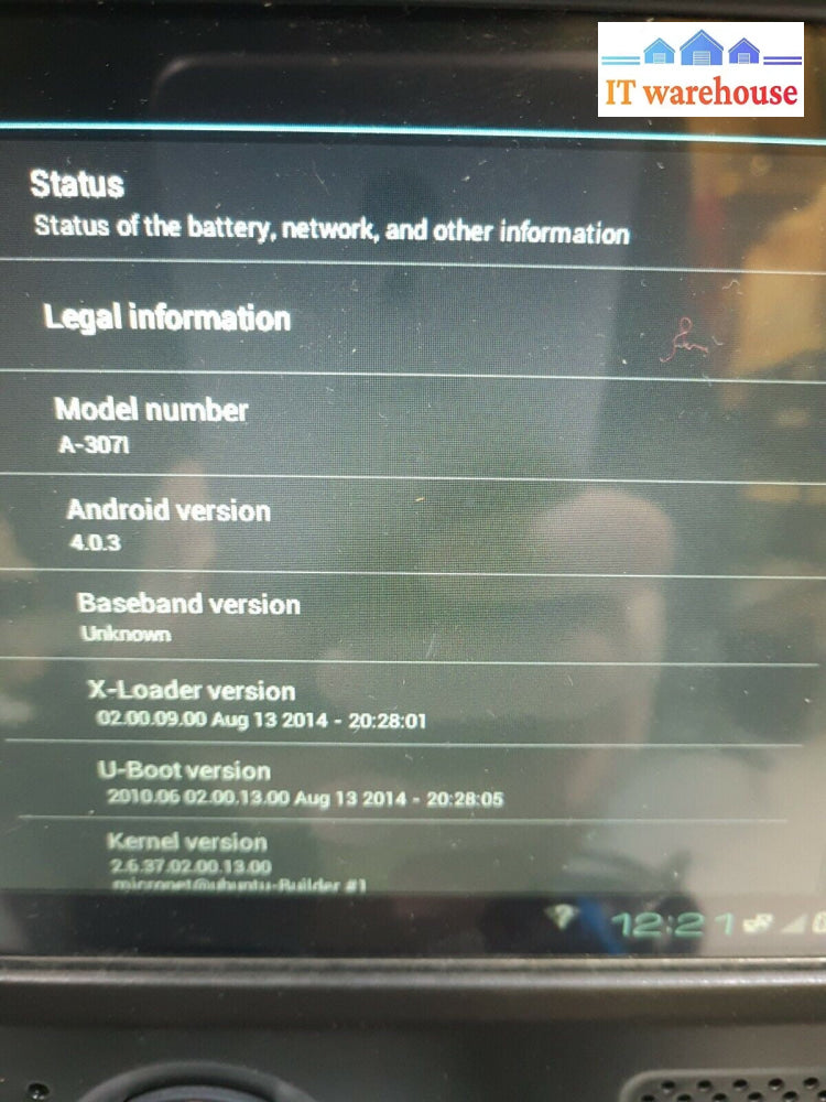 - WEBTECH WIRELESS TOUCHSCREEN TABLET WDT3500 WDT3500T WITH AC ADAPTER