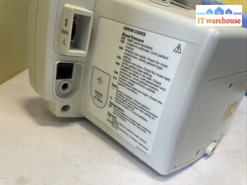 WELCH ALLYN 53STP VITAL SIGNS PATIENT MONITOR