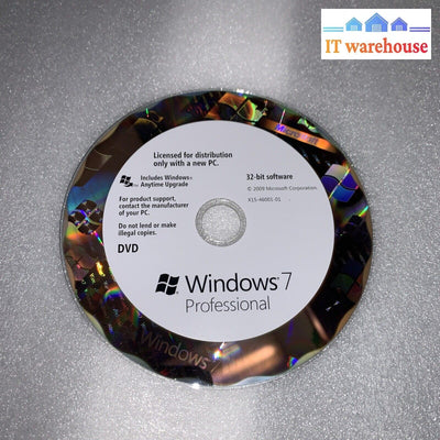 Windows 7 Pro 32-Bit Reinstallation professional DVD (No Key)